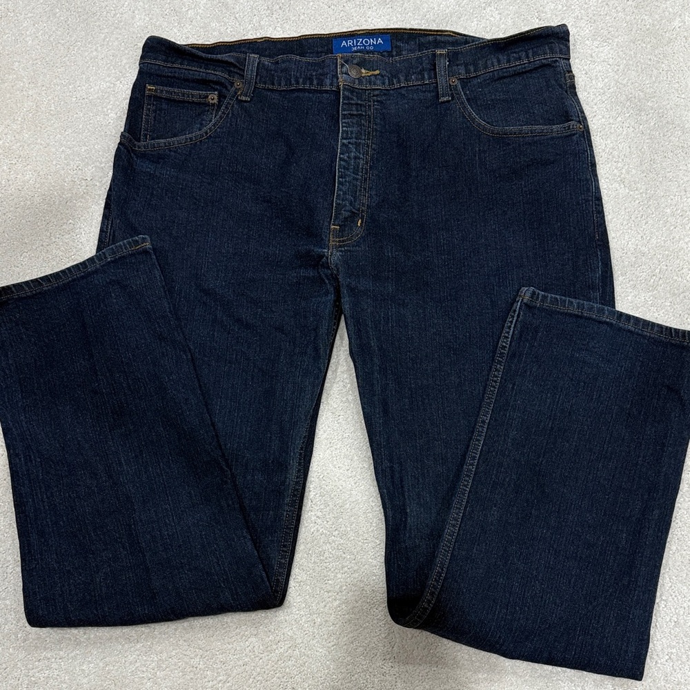 Men’s Arizona Jean Company Flex Slim Straight Jeans - Dark Blue